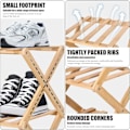 Miniatyrbild 2 av 2: /HH/Small Vertical Shoe Rack, Portable Folding 4-Tier Shoe Shelf, Freestanding Shoe Organizer No Installation