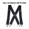 Miniatyrbillede 3 af 5: Sorte justerbare seler til herre- og unisexbukser - Elastisk sort one-size