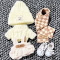 Miniatyrbild 1 av 5: [HH]Labubu V1 Dockkläder 17cm Tumlar Hoodie Outfit Kostym Blind Box Popmart ToNot Original
