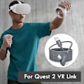 Pikkukuva 4 / 5: 5 metrin latauskaapeli Oculus Quest 2 Link -kuulokkeille, USB 3.0 Type C -datakaapeli, Type-C - USB-A -muunnin