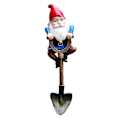 Miniatyrbild 1 av 5: Trädgårdstomtar Dekorationer För Gården, Rolig Utomhus Staty Present, Naughty Knome Stående På En Spade,