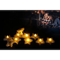 Miniatyrbilde 2 av 4: /HA/24 deler Blinkende Pentagram Elektronisk Lys Simulering LED Elektronisk Lys Julefest Lys (gult lys)