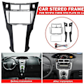 Miniatyrbillede 1 af 4: 2 Din bilstereo ramme trim kit til instrumentbræt til Yaris Vitz Platz 2005-2011 Dvd-afspiller installation