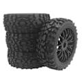 Pikkukuva 1 / 4: 4 kpl Rc Buggy -renkaat ja renkaat kuusikulmiolla 17 mm renkaat vanteet 1/8 mittakaavassa maastoauto 1:8 Rc maantieajoon B