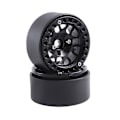 Miniatyrbillede 5 af 5: 4 stk. 1,9 tommer metal beadlock hjulnavfælge til 1/10 RC Crawler Car Trx4 Axial Scx10 Redcat Gen8, sort