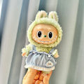 Miniatyrbild 1 av 5: [HH] Högkvalitativ Söt Klänning Outfit Kläder 17cm Plyschdocka Färg Rutig Labubu Dockkläder 29.(Just clothes)