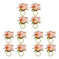Miniatyrbilde 1 av 5: 12 stk blomsterserviettringer, håndverk vinranke design serviettholderringer borddekorasjoner for bryllup, val