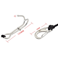 Miniatyrbilde 3 av 5: 2x Scuba Diving Dobbel Dual Rustfritt Stål Reef Drift Hook Med Line Og Klips Hook Svart