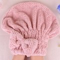 Miniatyrbillede 3 af 5: Kvinder Piger Absorberende Hår Tørring Hætte Håndklæder Polyester Voksen Fortykket Bowknot Brusebad Cap