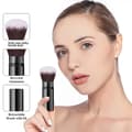 Miniatyrbillede 3 af 5: Retractable makeup børster, Rejse blush børste, Makeup børste med låg til rouge sort