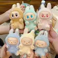 Miniatyrbilde 4 av 5: /HA/Høykvalitets 1-pakning FOR POP MART LABUBU 2.0 Monster Spennende Macaron Plysjdukke Leketøy Blind Box WeiQuQu