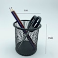 Miniatyrbillede 2 af 5: Kontorpapir Jern Mesh Penneholder Student Brevpapir Metal Gitter Skrivebord Opbevaringsspand null ingen