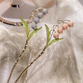 Miniatyrbillede 5 af 5: Hårnåle Sticks Flower 2 stk. Metal Hårtilbehør Enkel Hårnål Hårpind til Langt Hår Elegant Pins Hårstyling Tilbehør