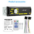 Miniatyrbild 3 av 4: Bilstereo med Bluetooth, Enkelt DIN, MP3-spelare med App-kontroll, AM/FM-radio, AUX-ingång, 2 USB-portar