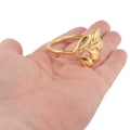 Miniatyrbillede 4 af 5: 12 stk./parti Hotel Serviet Ring Serviet Holder Efterårsblade Serviet Spænde Jul Bryllup Fest Guld Na