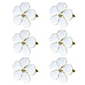 Miniatyrbilde 1 av 5: 6 stk Blomster Serviettringer, Blomster Serviett Spenner Serviettholdere Spisebord Innstilling Dekor For Bryllup