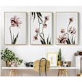 Pikkukuva 1 / 5: Wekity Tulip Wall Art Canvas Print Poster, Simple Fashion Art Drawing Decor for Home Living Room Bedroom Office and Children's Room (Set of 3 Unframed