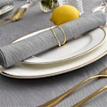Miniatyrbilde 3 av 5: 12-pakning serviettringer i enkelt design, gull, til bryllup, Thanksgiving, julefest, middagsbord