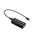 Miniatyrbild 1 av 5: 4-portars USB 3.0-hubb Splitter Dator Multi-interface Splitter USB Splitter USB Expansionsladdare Wi