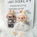 Miniatyrbillede 2 af 3: [HH] 17CM Generation Macaron Labubu Brudekjole Kreativt Kun Babytøj Frost Karakterer Sæt