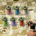 Miniatyrbilde 3 av 5: 24 stk. Planter for blomster Mini bøtter Metallborddekorasjon (tilfeldig farge)