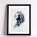 Miniatyrbild 5 av 5: Wekity Miss Rabbit Väggkonst Canvas Tryck Affisch, Enkelt Sött Akvarellkonst Ritning Dekor för Hem Vardagsrum Sovrum Kontor och Barnrum (Set