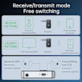 Miniatyrbillede 2 af 5: Bluetooth 5.3 AUX Bluetooth Audio Adapter 3,5 mm Jack 2-i-1 Modtager Transmitter til Kablede Hovedtelefoner TV Højttalere Bil MP3 Afspiller