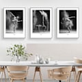 Miniatyrbild 1 av 3: Wekity Ballet Solo Väggkonst Canvas Tryck Affisch, Enkelt Mode Svartvitt Fotografi Konst Dekor för Hem Vardagsrum Sovrum Kontor (Set om 3 Oinramad)