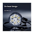 Miniatyrbillede 2 af 5: Elektrisk cykel forlygte 12v-80v Universal cykelcykling horn forlygte vandtæt elektrisk scoo