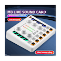 Miniatyrbilde 4 av 5: M8 Live Sound Card Trådløs Bluetooth Audio Mixer Digital Mixer Støyreduksjon Live Streaming Broa