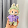Miniatyrbild 1 av 2: [HH] 17cm 6.7 tum Labubu Kläder Universal Stående Plyschdocka Designer Diverse Kläder Tillbehör 28