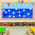 Miniatyrbillede 4 af 5: 20m Ombre Pink Scallops Bulletin Board Borders Rainbow Straight Borders Classroom Eller Hjemmeskole De