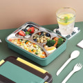 Miniatyrbilde 5 av 5: 304 4 i 1 Lunsjboks med bestikk. Anti-lekkasje Bento-boks. Bento-boks i rustfritt stål
