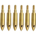 Miniatyrbillede 1 af 2: /HA/6 stk. 125 Grain Kobber Pilebuefløjtespidser Signalpile Spidser Bueskydning Fløjtespids Pile til Armbrøst og Compoundbue 2083
