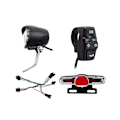 Miniatyrbillede 1 af 5: E-cykel Switch Dk336 Med Forlygte Baglygte S M Stik Advarselslys Blinklys Og Horn Ebike Ac