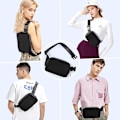 Miniatyrbillede 3 af 5: Afslappet talje taske vandtæt bærbar pakke lynlås bryst taske udendørs sport crossbody taske afslappet rejse bælte taske løbetasker