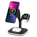 Miniatyrbillede 1 af 2: /HA/Ladestation til iPhone, Apple Watch & AirPods - Induktion Sort