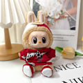 Miniatyrbild 1 av 5: [HH] Söt Labubu Hänge Klädbyte Blind Box Dockkläder Trendiga Kläder Klä upp Dockor Spel Grossist 5cm*5cm Red 4-piece set