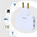 Miniatyrbilde 4 av 5: EU-plugg 3 AC-uttak strømfordeler Multiprise 1 Konverter 3 forlengelseskontakt 180 roterende oppfyllelseskontakt AC-adapter
