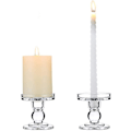 Miniatyrbilde 1 av 4: 2 stk. Glass Lysestake og Pillarholder, 8cm Høy Krystall Vindus Lysestake, For Bryllup