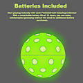 Miniatyrbillede 3 af 5: Glow In The Dark Pickleball Balls: LED Light Up Pickleball Ball, USAPA Standard Outdoor 40 Holes PickleBalls med grønt lys 4 Pack LED Light Up Pick