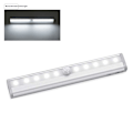 Pikkukuva 1 / 5: 10 LED:n langaton liikeanturivalo automaattisella magneettinauhalla, portaiden valot, käytävä, portaiden valot