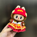 Miniatyrbild 1 av 5: [HH] Endast Kläder 24 Designer 17cm LaBubu Plyschdocka Kläder Anime Söt PVC Figur Docka Overall Kjol Klä upp Kläder 1a 2a 17cm 18