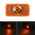 Miniatyrbillede 3 af 5: 10x 24v Bil Lastbil Led Side Markør Lys Amber Indikator Lampe 4 Led Til Lastbiler Fm/