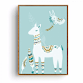 Miniatyrbild 3 av 5: Wekity Cartoon Deer Bear Väggkonst Canvas Tryck Affisch, Enkelt Mode Vattenfärg Konst Ritning Dekor för Hem Vardagsrum Sovrum Kontor och Barn