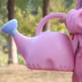 Miniatyrbilde 5 av 5: （rosa）1 stk søt formet elefant vannkanne, vannsprøyte flerfarget planter vannflaske utendørs bruk flaske