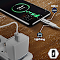 Pikkukuva 4 / 4: 2 kpl Lightning-adapteri naaras Usb C -lataus ja synkronointi - hopea