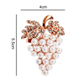 Miniatyrbilde 2 av 2: /HA/ Sett med 6 diamanter Pearl Grape Servietring Metall Servietspenne for jul, høytider, bryllup, halloweenfest, middagsdekor roségull
