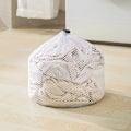 Miniatyrbilde 5 av 5: 2 stk Mesh Vaskeriposer for Sokker, Maskinvaskbar Snøring Design Reise Mesh Vaskeri Vask Sekker Hvite Snøring Klær Sekker