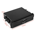 Miniatyrbillede 4 af 5: 2x Bil Auto Single Din Radio Lomme, Universal Cd Radio Lomme Drik Kopholder Opbevaringsboks Sort